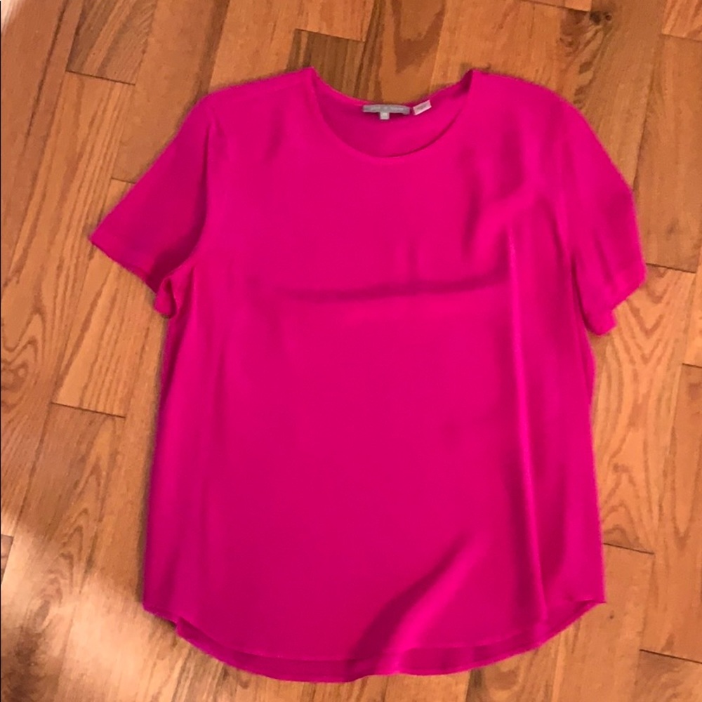 Pink silk blouse
